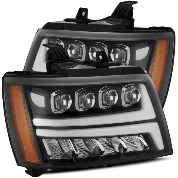 AlphaRex NOVAシリーズ LED プロジェクター ヘッドライト Plank Style グロスブラック 07年-13年 Chevy Avalanche ARX880287 WO店