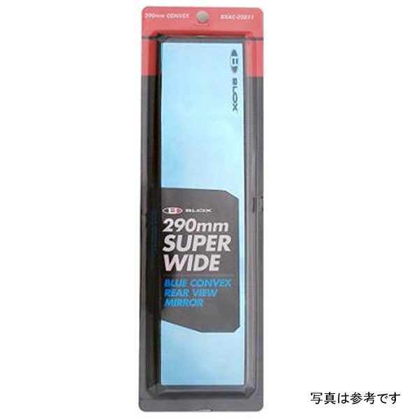 BLOX Racing 290mm Convex Mirror ブラック Frame Blue Tint BLOBXAC-02011 WO店