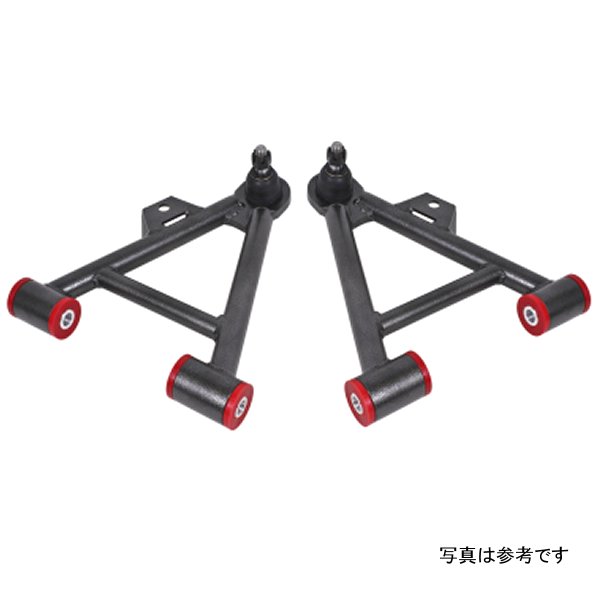 BMR 79-93 Mustang ロワー Non-Adj. A-Arms (コイルオーバー Only) w/ STD. ボールジョイント (Poly) ブラック Hammertone BMRAA035H WO店