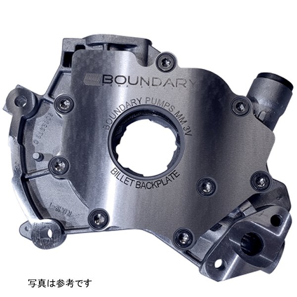 Boundary 99-15 Ford Modular Motor (All Types) V8 Oil Pump Assembly w/Billet Back Plate bouMM-S1-BBP WO店その他バイク用品