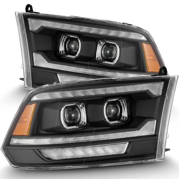 AlphaRex LUXXシリーズ LED プロジェクター ヘッドライト Plank Style ブラック 09年-18年 Dodge Ram 2500 arx880558 WO店の通販は