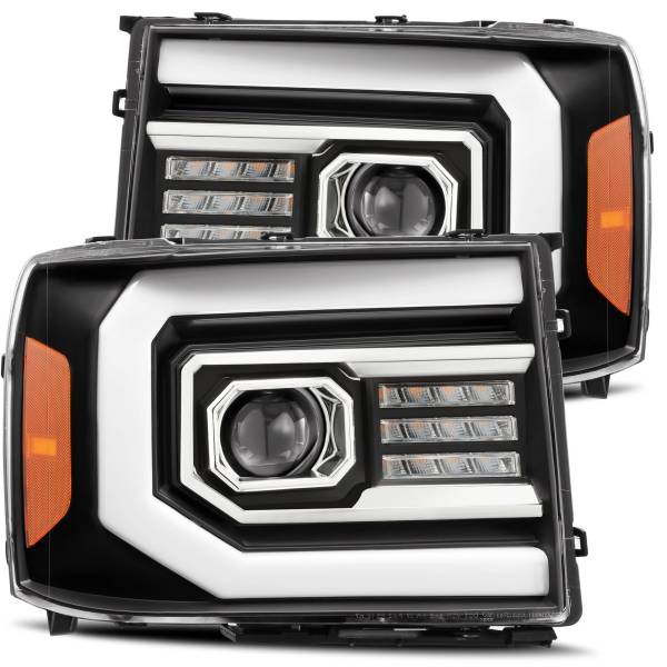 AlphaRex PROシリーズ プロジェクター ヘッドライト Plank Style マットブラック 07年-13年 GMC 1500HD ARX880606 WO店