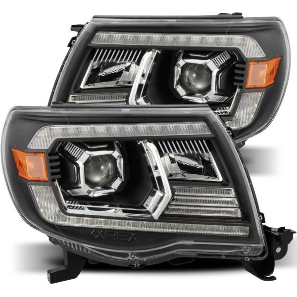 AlphaRex PROシリーズ プロジェクターヘッドライト Plank Style Design ブラック 05年-11年 トヨタ Tacoma ARX880738 WO店