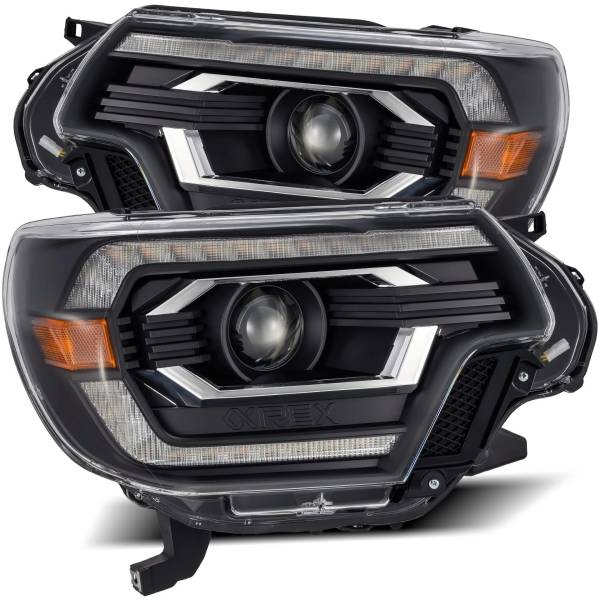 AlphaRex LUXXシリーズ LED プロジェクターヘッドライト Plank Style ブラック 12年-15年 トヨタ Tacoma arx880751 WO店