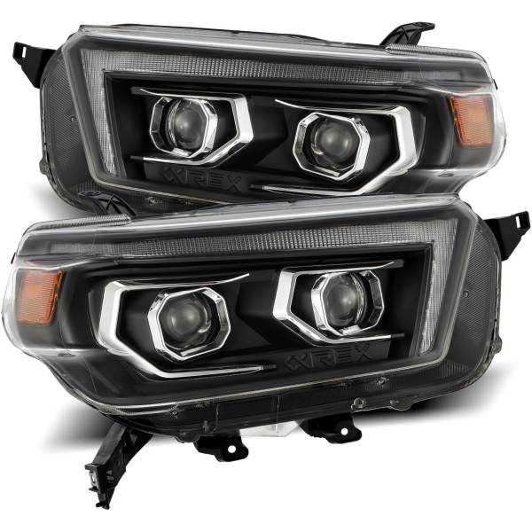 AlphaRex PROシリーズ プロジェクターヘッドライト Plank Style ブラック 10年-13年 トヨタ 4Runner arx880755 WO店