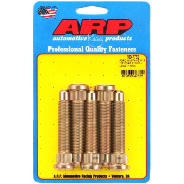 ARP 2015+ フォード Mustang GT M14 1/2in Over Stock Length Wheel Stud Kit ARP100-7732 WO店