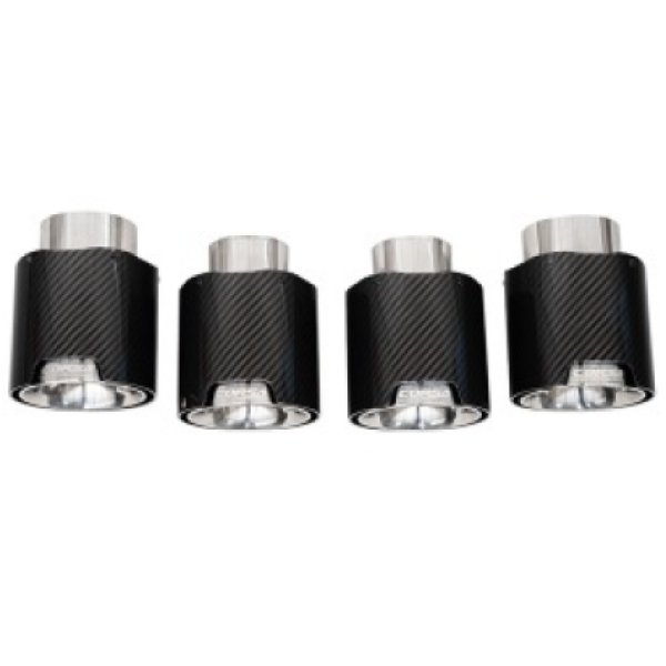 Corsa 20年-23年 シボレー Corvette C8 RWD 4.5in カーボン Fiber Polished Tip キット (For Corsa エキゾースト Only) COR21109CF WO店