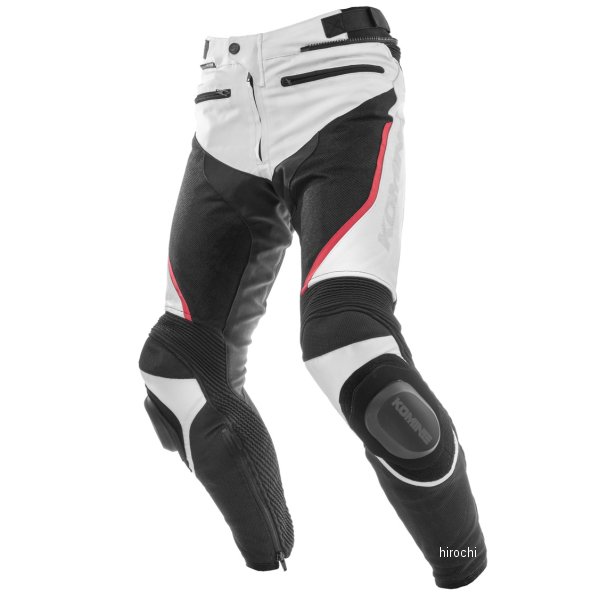 PK-757 コミネ KOMINE 春夏モデル R-SPEC レザーメッシュパンツ 白 Lサイズ 4582611244227 WO店