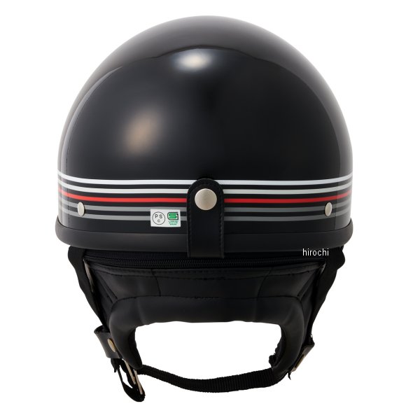 マルシン工業 MCH5 MZ-HALF ハーフヘルメット ストライプ(BK/RD/GRY