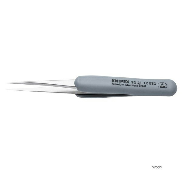 クニペックス KNIPEX ラバーグリップ付ピンセット 112mm 9221-12ESD WO店