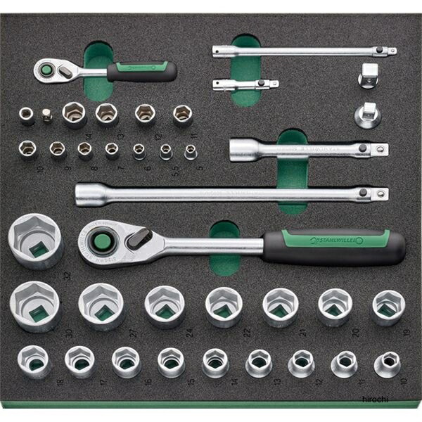 スタビレー STAHLWILLE 38点組 TCS 1/2+1/4SQラチェットソケットセット TCS1 TCS1 821/38 WO店