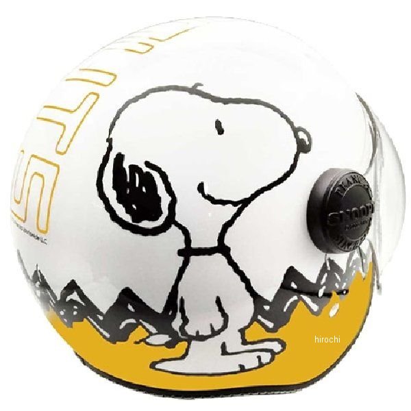 アークス AXS SNOOPY Charlie Brown スヌーピー&チャーリー・ブラウン シールド付 ジェットヘルメット イエロー 光沢あり SM SNJ-110 WO店 13,041円