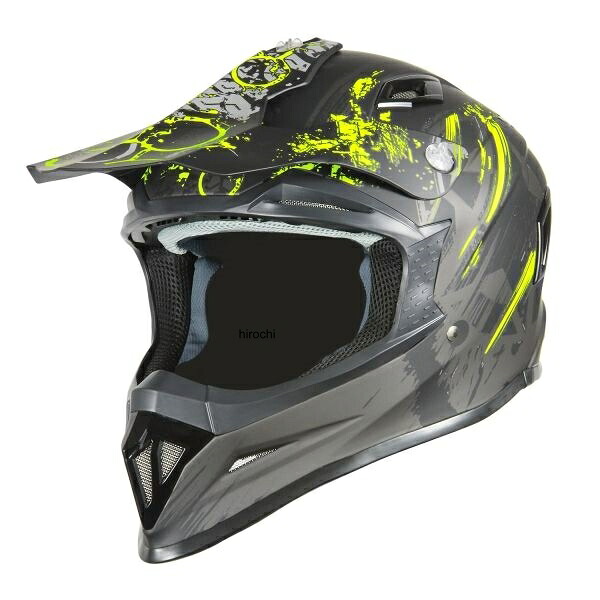 NBS バイクパーツセンター A-762 オフロードヘルメット グラフィックマットイエロー 702104 WO店