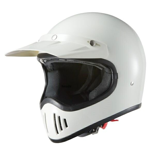 NBS バイクパーツセンター A-728 ビンテージフルフェイスヘルメット M ホワイト 751503 WO店