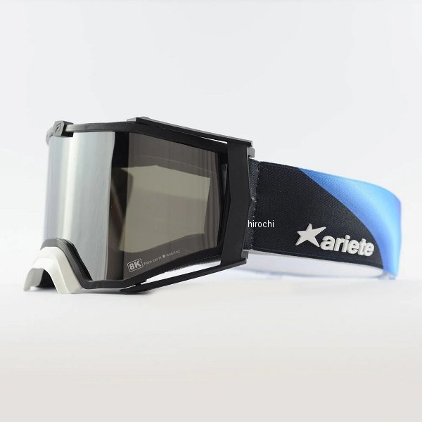 アリート ariete 8K TOP DESERT ゴーグル フレーム：ブラック/レンズ：スモークミラー/ストラップ：ブルー 4550646163950 WO店