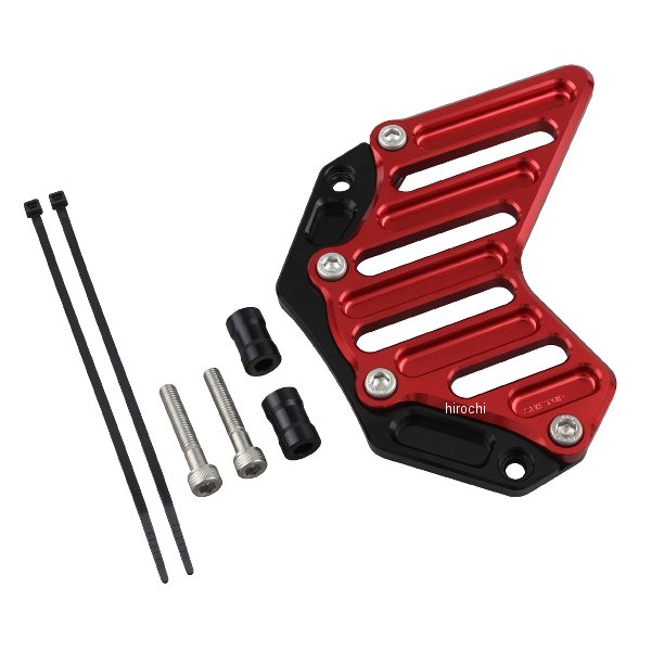 シフトアップ ビレットスプロケットカバー モンキー125、CT125 ハンターカブ、DAX127、GROM ブラック／レッド 290201-62 WO店
