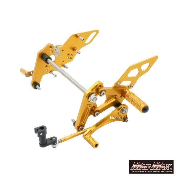 マッドマックス MAD MAX Mr Quick製 ホンダ モンキー125用 アルミ製 6ポディション バックステップ ゴールド MR19-MO12-GD WO店