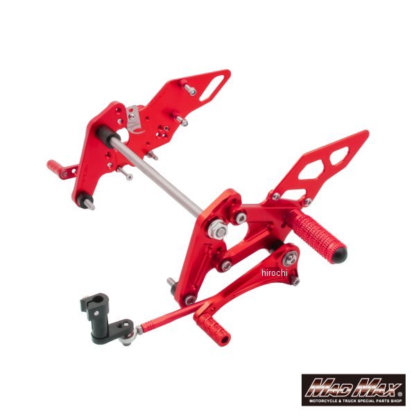 マッドマックス MAD MAX Mr Quick製 ホンダ モンキー125用 アルミ製 6ポディション バックステップ レッド MR19-MO12-RD WO店