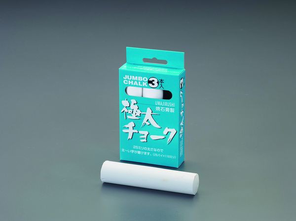 φ25mm 極太ﾁｮｰｸ(白/3本) EA581E-31 WO店の通販はau PAY