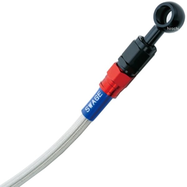 スウェッジライン SWAGE-LINE フロント ブレーキホースキット 00年-01年 ファイヤーブレード CBR929RR 赤/黒 クリア WO店