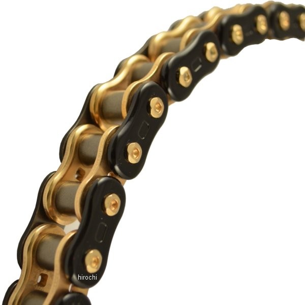 EKチェーン 江沼チェーン スリード Threed シリーズ 黒/ゴールド (120L) カシメ WO店