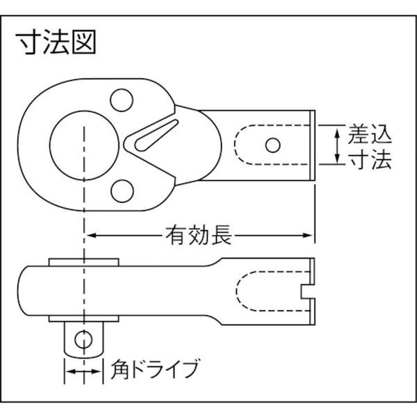 株)中村製作所 カノン へッド交換式トルクレンチ用ラチェットヘッド