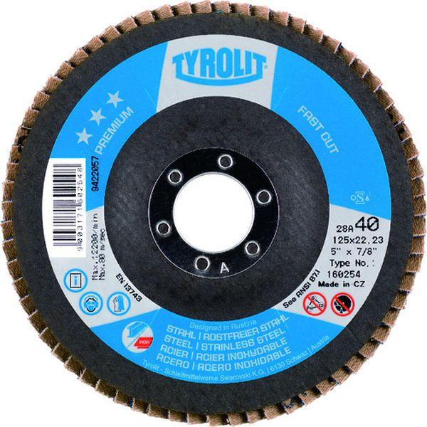 TYROLIT社 TYROLIT フラップディスク ファストカット 125mm ＃40 10枚入り 160240 WO店の通販は