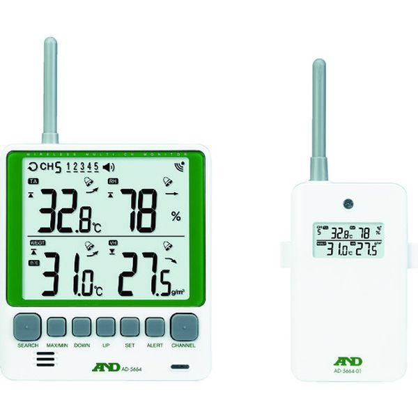 マルチチャンネルワイヤレス環境温湿度計 セット AD-5664SET AD5664SET-TN WO店