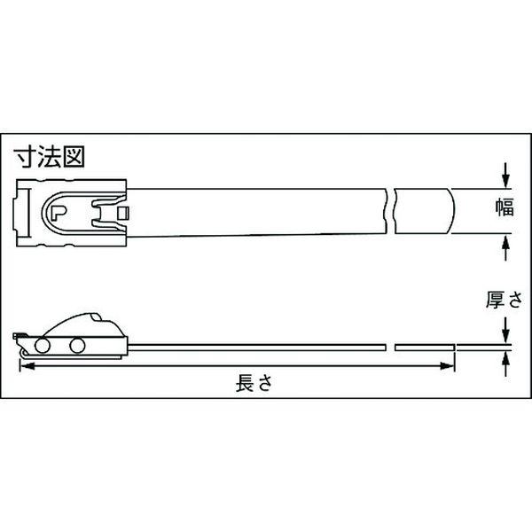 MLTタイプ 自動ロック式ステンレススチールバンド SUS304 幅12.7mm 長さ300mm 50本入り MLT2EHLP-TN WO店_1