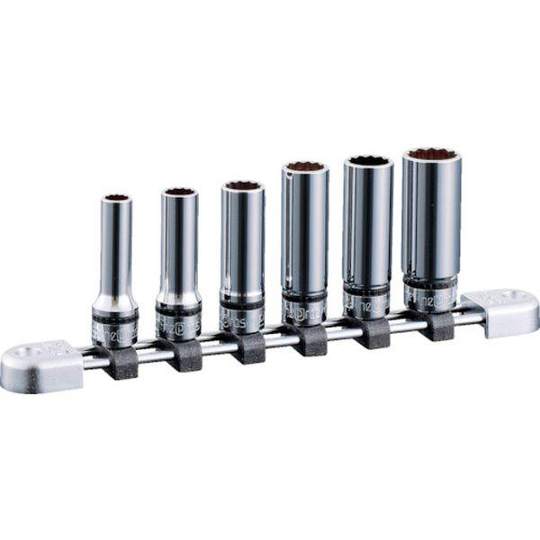 京都機械工具(株) ネプロス 9.5sq.ディープソケットセット(6コ組) 差込数9.5mm 12角 NTB3L06WA-TN WO店