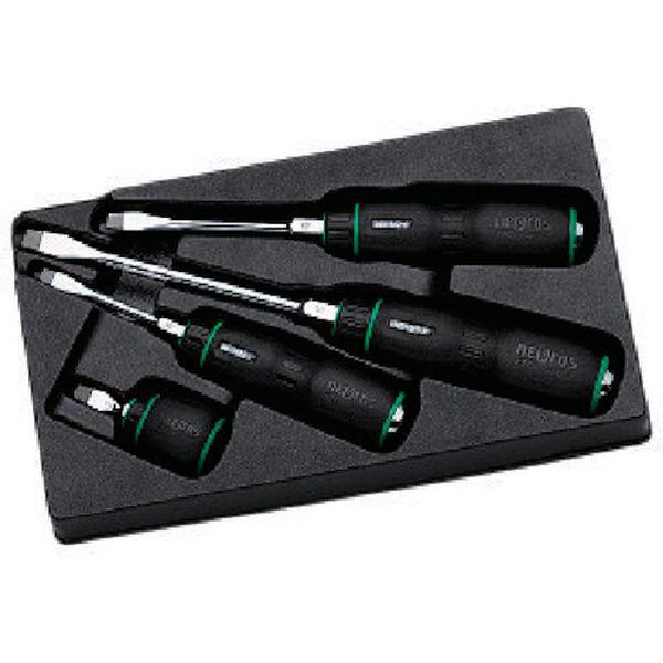 京都機械工具(株) ネプロス 樹脂柄マイナスドライバセット［4本組］ NTD1M04-TN WO店