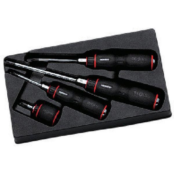 京都機械工具(株) ネプロス 樹脂柄クロスドライバセット［4本組］ NTD1P04-TN WO店