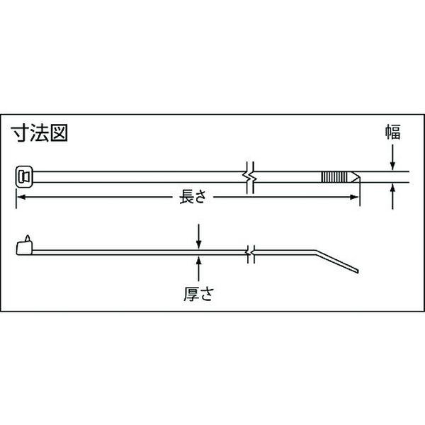 PLT4IM30 ナイロン結束バンド 耐熱性黒 幅3.7×長さ368 (1000本入)