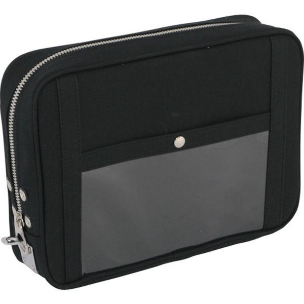 PLU01  三栄産業(株) SANEI 帆布メール用ポーチ(L)馬蹄錠金具付 黒 PLU01-TN WO店