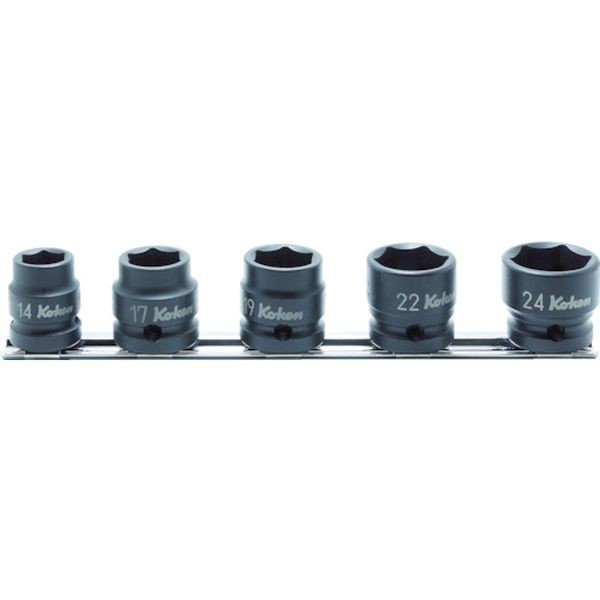 RS14401MS5  (株)山下工業研究所 コーケン 12.7mm差込 インパクトショートソケットレールセット RS14401MS/5 WO店の通販は