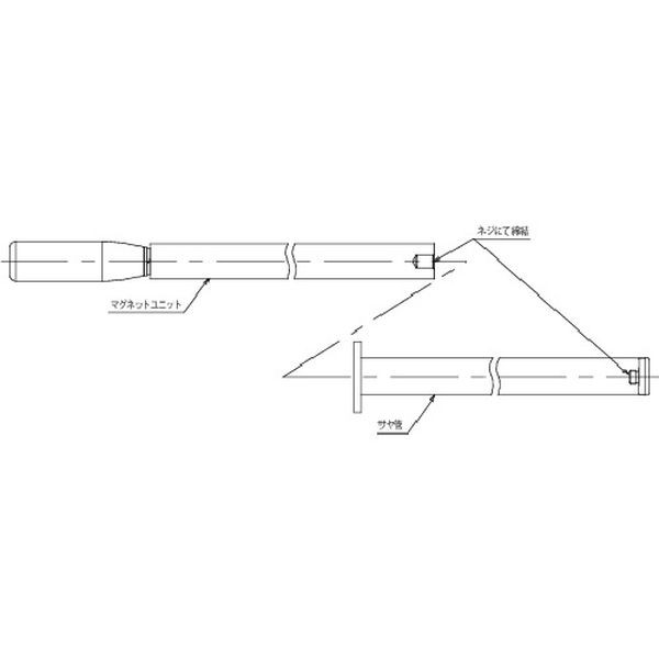 株)下西製作所 下西 二重管式マグネットバーグリップ付き 全長437mm