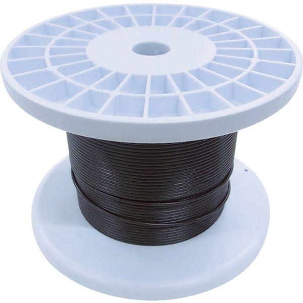 TSY20VBK  (株)ニッサチェイン ニッサチェイン 黒コーティングワイヤロープ 2.0mm×100m TSY20V-BK WO店の通販は