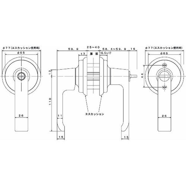 株)大黒製作所 AGENT LS-200 取替用レバーハンドル 2スピンドル型 鍵付用 AGLS200000 WO店の通販はau PAY マーケット  ヒロチー商事 au PAY マーケット－通販サイト