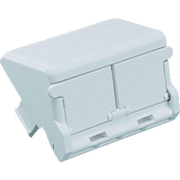 CHS2SIWX  1/2サイズ2ポート用傾斜型シャッター付きアダプタ枠(10個入) CHS2SIWX-TN WO店