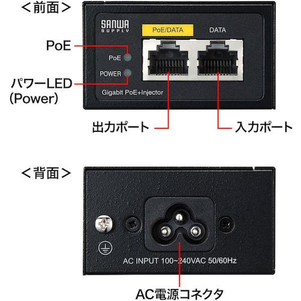 LANGIHINJ2 サンワサプライ(株) SANWA POEインジェクター LANGIHINJ2-TN WO店_1