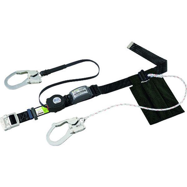 SLN505WBL リーロックS2NEOライト ロック装置付巻取器＋補助ロープ式胴ベルト ブラック(墜落制止用器具) SLN505WBL-TN WO店