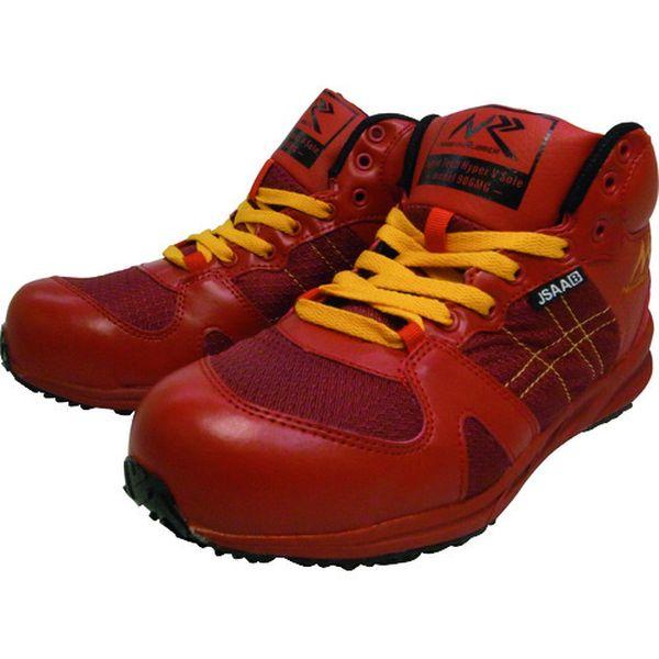 V906MGR27.0 日進ゴム(株) 日進 プロテクティブスニーカーミドルカット レッド 27.0cm V906MGR27-0-TN WO店