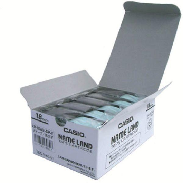XR18WE5PE  カシオ計算機(株) カシオ ネームランド用スタンダードテープ5本入り18mm XR-18WE-5P-E WO店