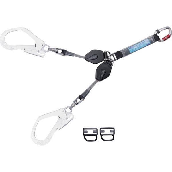 フルハーネス用ランヤード ツインランヤード ロック機構付き巻取式コルトリトラ 4732705-TN WO店