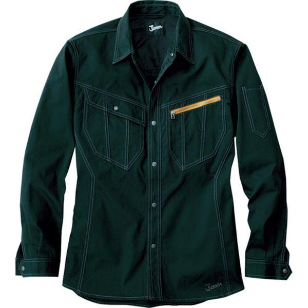 519040444L  (株)自重堂 Jawin ナガソデシャツ 4Lサイズ ブラック 51904-044-4L WO店