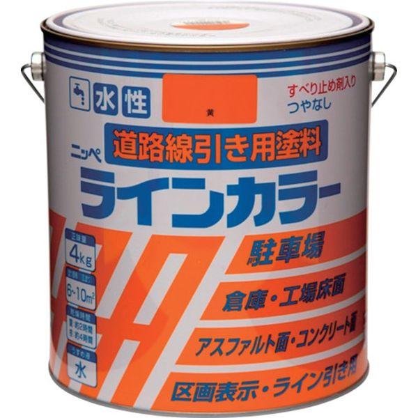 HPT1144  ニッペホームプロダクツ(株) ニッぺ 水性ラインカラー 4kg 黄 HPT114-4 4976124092121 WO店の通販は