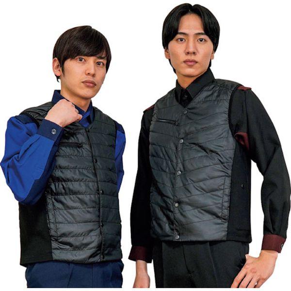 OK402064L  (株)岡潮 岡潮 黒色発熱ベスト＋モバイルバッテリー10，000mAhセット 4L OK402064L-TN WO店
