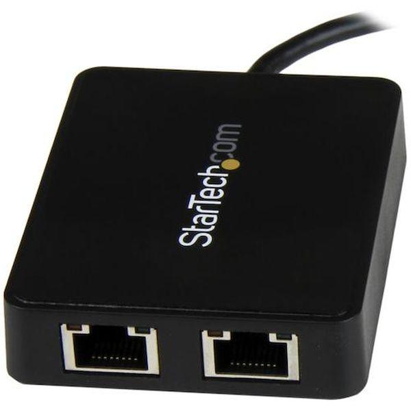 LANアダプター/USB-C/2x RJ45/10/100/1000Mbps/1x USB-Aポート US1GC301AU2R-TN WO店_1