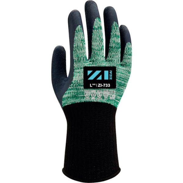 (株)ウィード Weed 耐切創手袋 ZIZAI ZIー733 天然ゴム背抜き Mサイズ(10双入) ZI733M-TN WO店