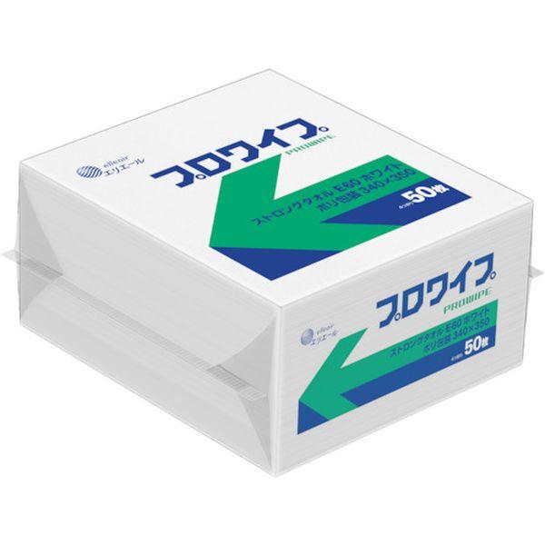 (株)EBS エリエール プロワイプ ストロングタオルE60 ホワイト ポリ包装 340×350 823653-TN WO店